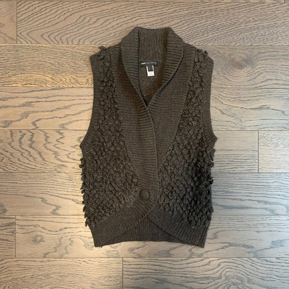 Mango Chunky Knit Vest - Brown